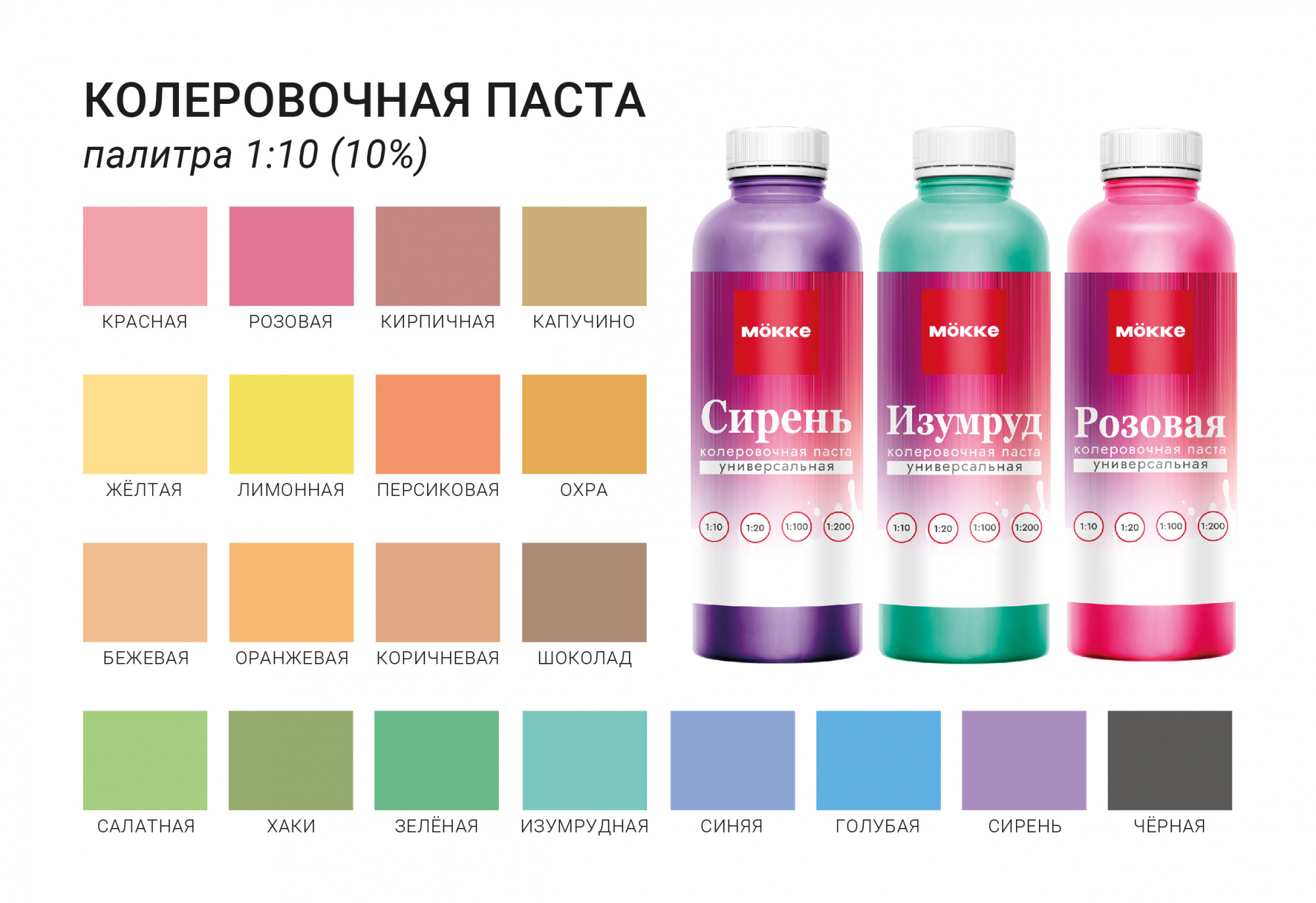 Колеровочная паста универсальная МOККЕ