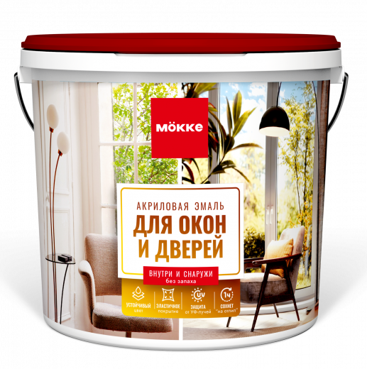 Акриловая эмаль для окон и дверей МOККЕ