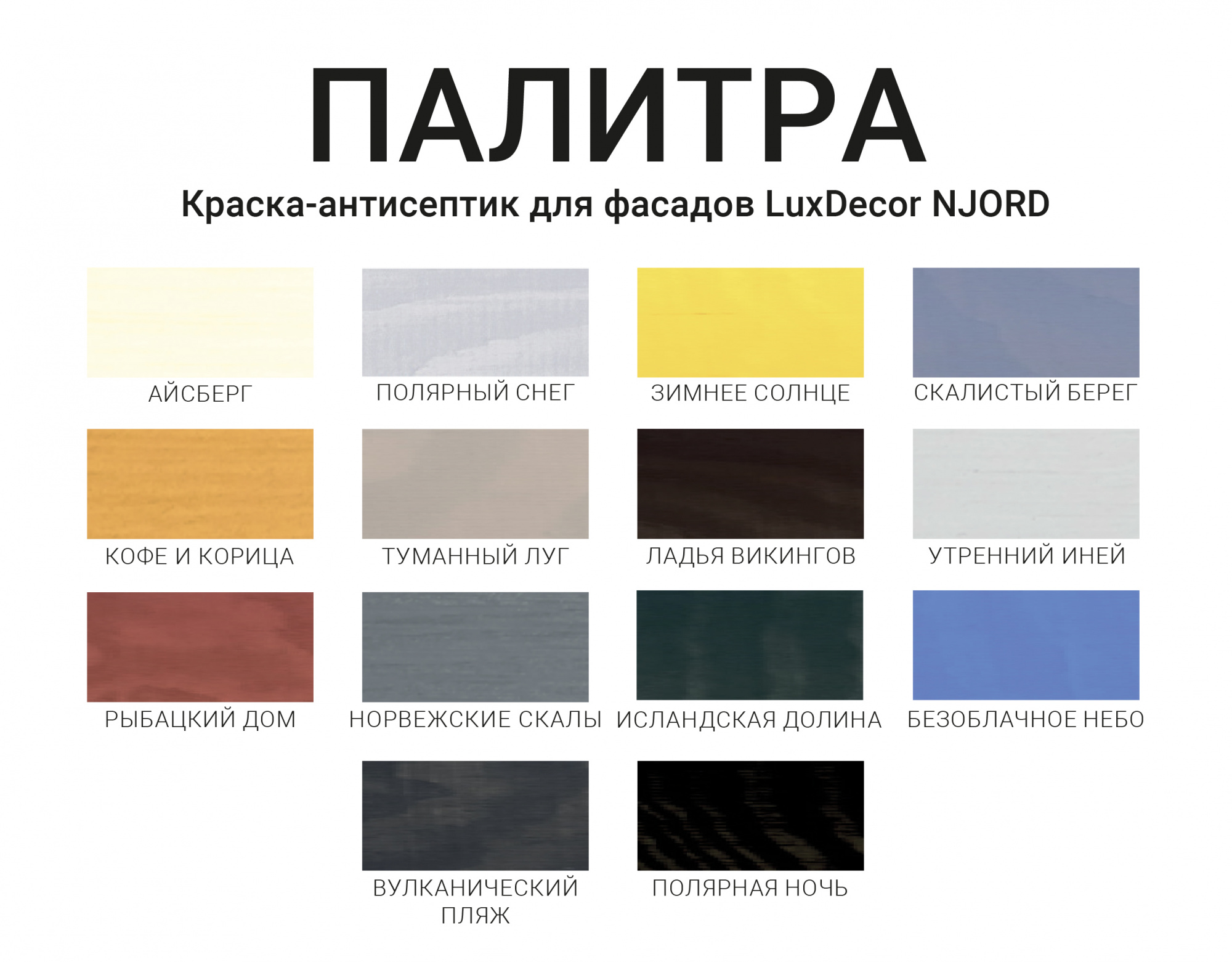 Краска-антисептик для фасадов LuxDecor Njord